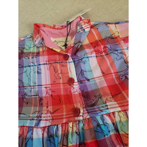 Bijou Sauvage Clothier Rainbow Horses Dress - Picture 2 of 5